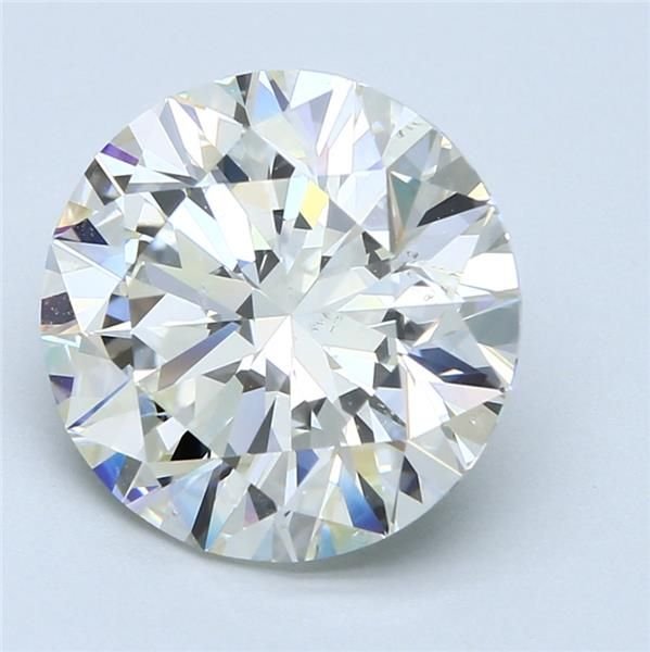 6.01ct K SI2 Rare Carat Ideal Cut Round Diamond