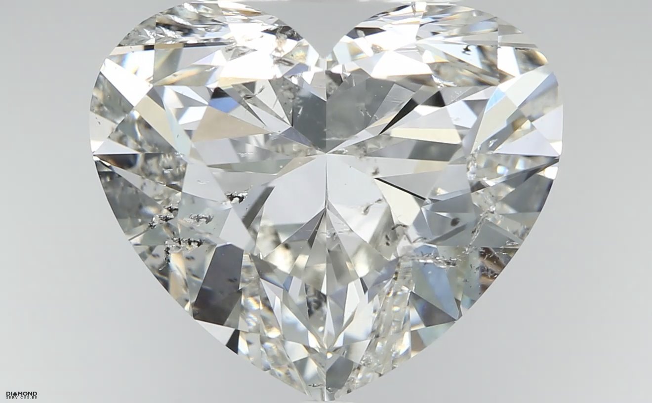 5.06ct G SI2 Rare Carat Ideal Cut Heart Diamond