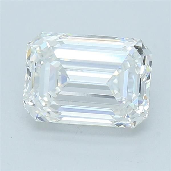 3.01ct F VS2 Excellent Cut Emerald Lab Grown Diamond