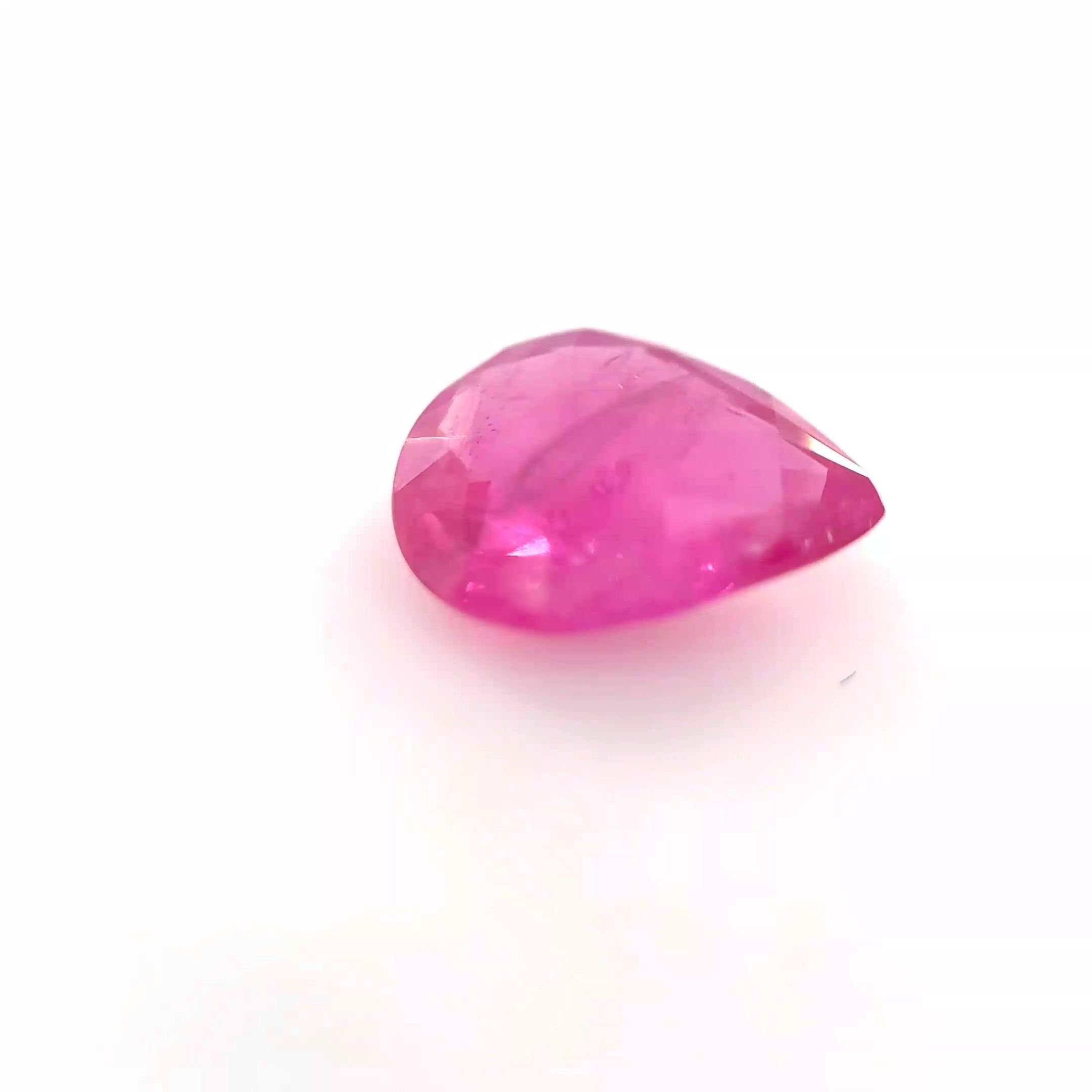 2.22 Carat Pink Pear Sapphire