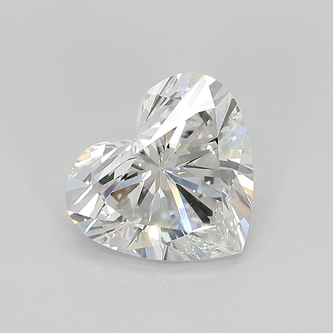 2.56ct F SI1 Rare Carat Ideal Cut Heart Lab Grown Diamond