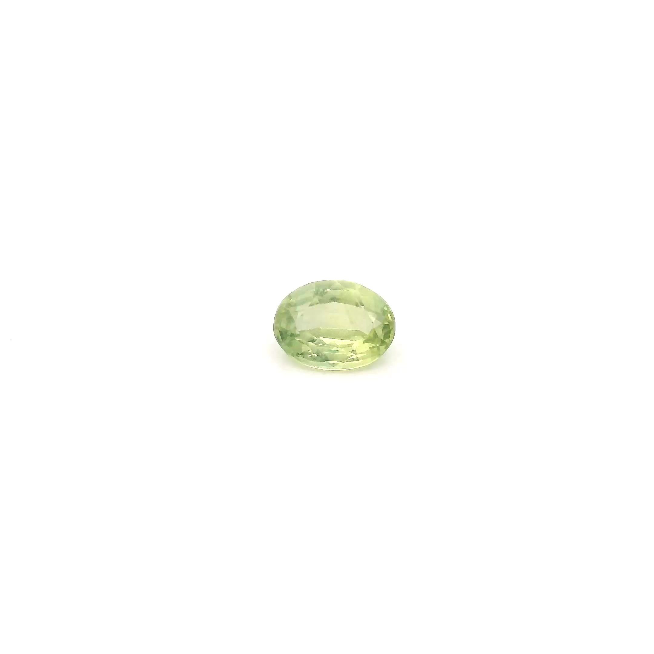 0.36 Carat Light Yellow Oval Sapphire