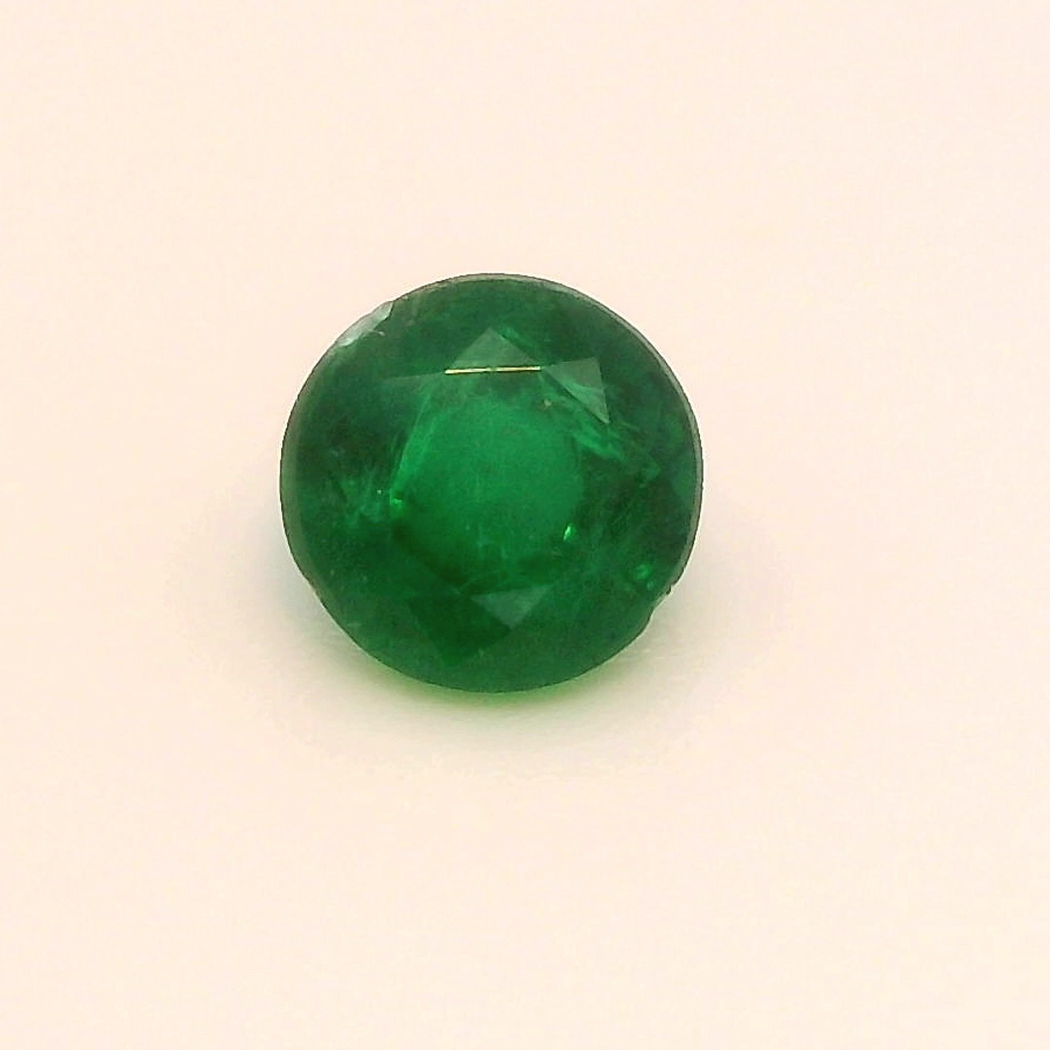 0.39 Carat Deep Green Round Emerald