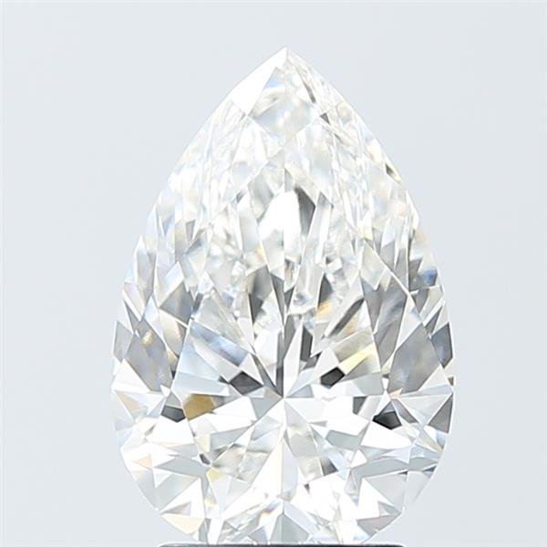 3.06ct F VVS2 Rare Carat Ideal Cut Pear Lab Grown Diamond