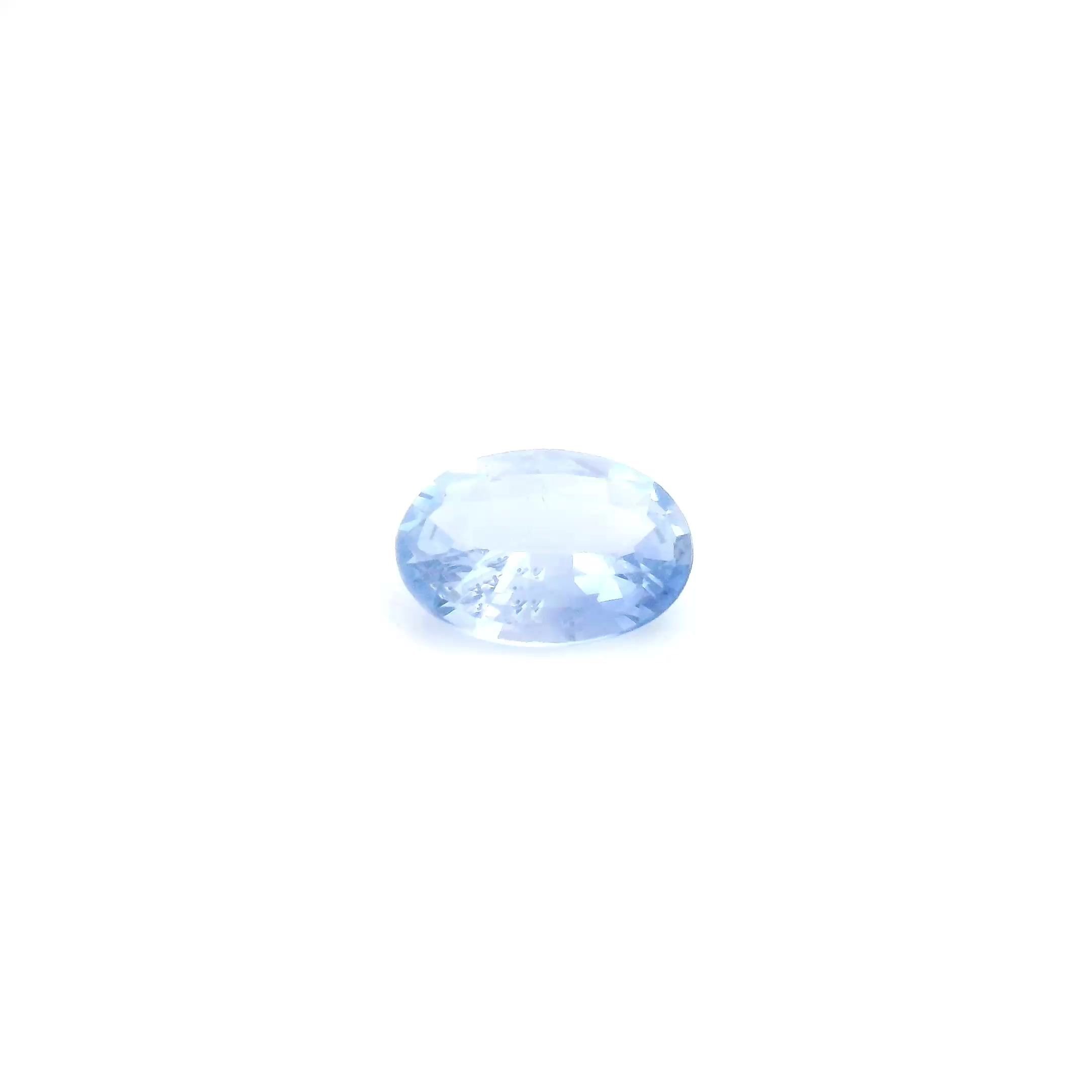 0.67 Carat Light Blue Oval Sapphire