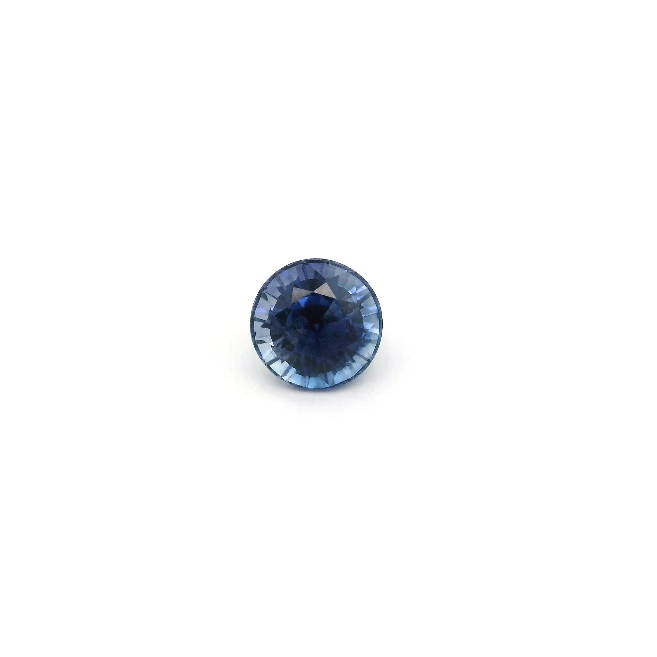 0.84 Carat Blue Round Sapphire