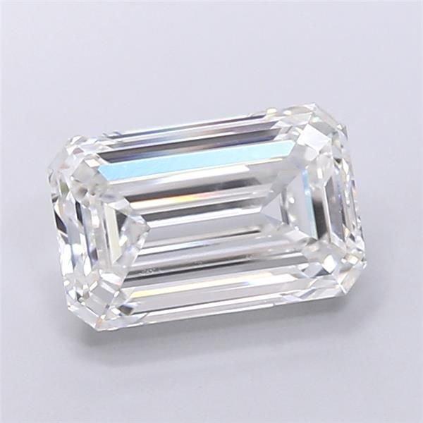 5.14ct F VVS2 Rare Carat Ideal Cut Emerald Lab Grown Diamond