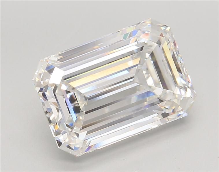 6.10ct E VS1 Rare Carat Ideal Cut Emerald Lab Grown Diamond