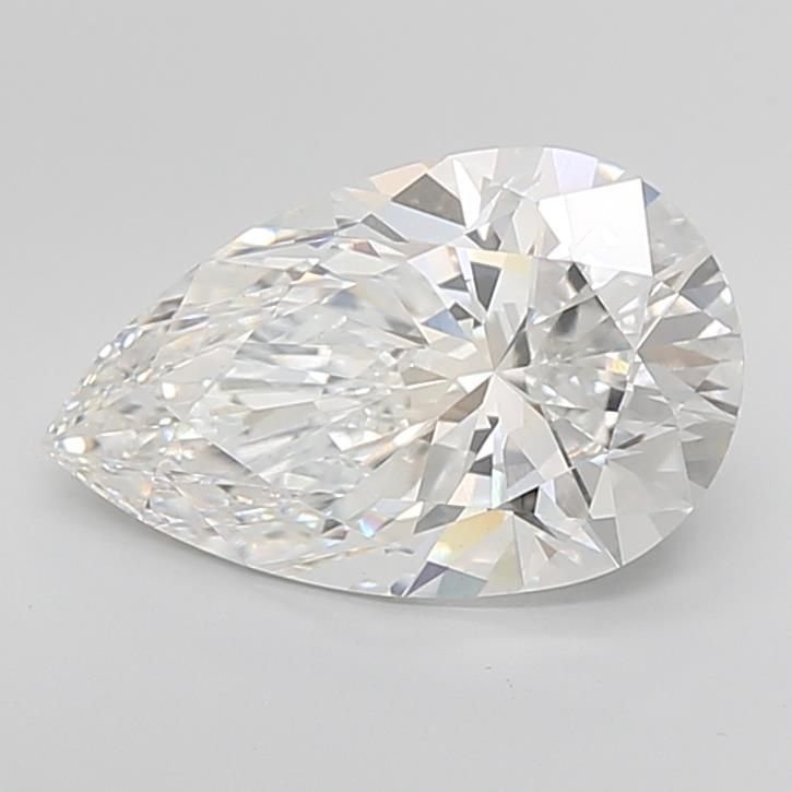 5.06ct F VS1 Rare Carat Ideal Cut Pear Lab Grown Diamond