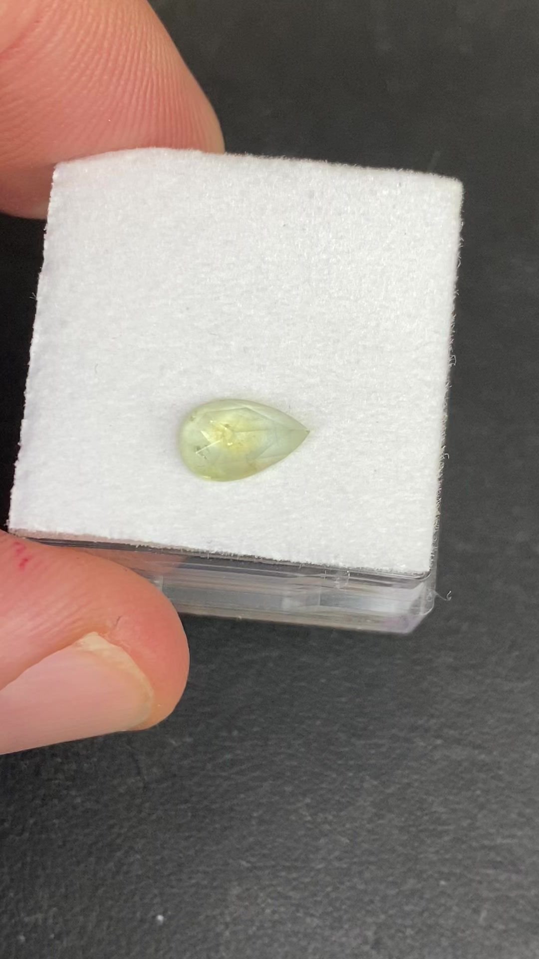 0.84 Carat Yellow Pear Sapphire