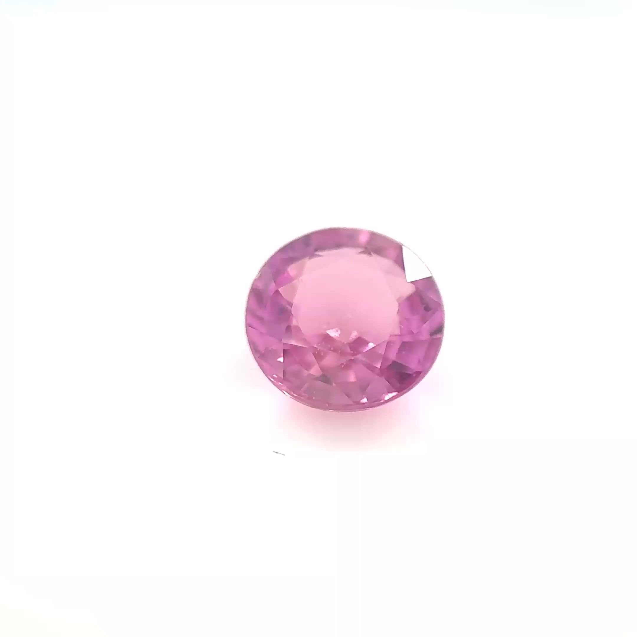 1.55 Carat Pink Round Sapphire
