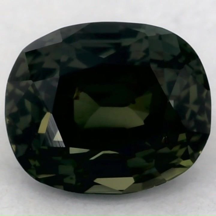 0.96 Carat Green Cushion Sapphire