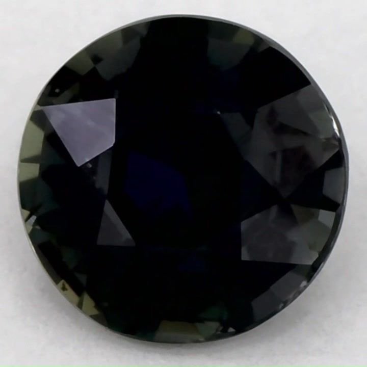 1.37 Carat Green Round Sapphire
