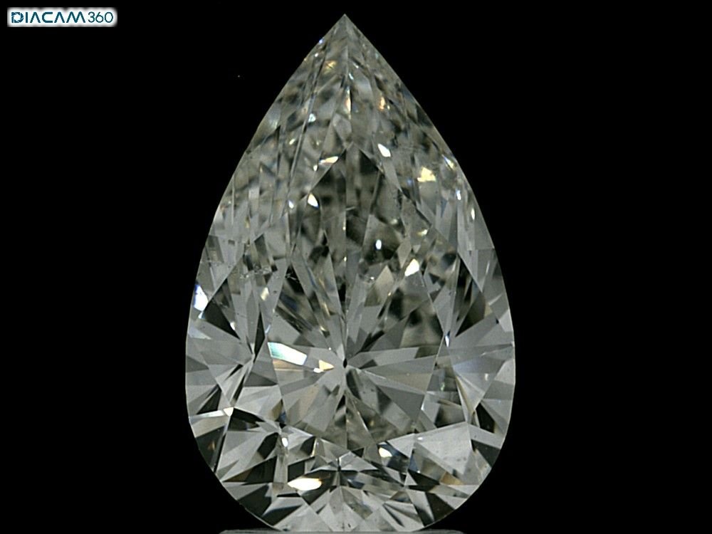 3.45ct K SI1 Very Good Cut Pear Diamond