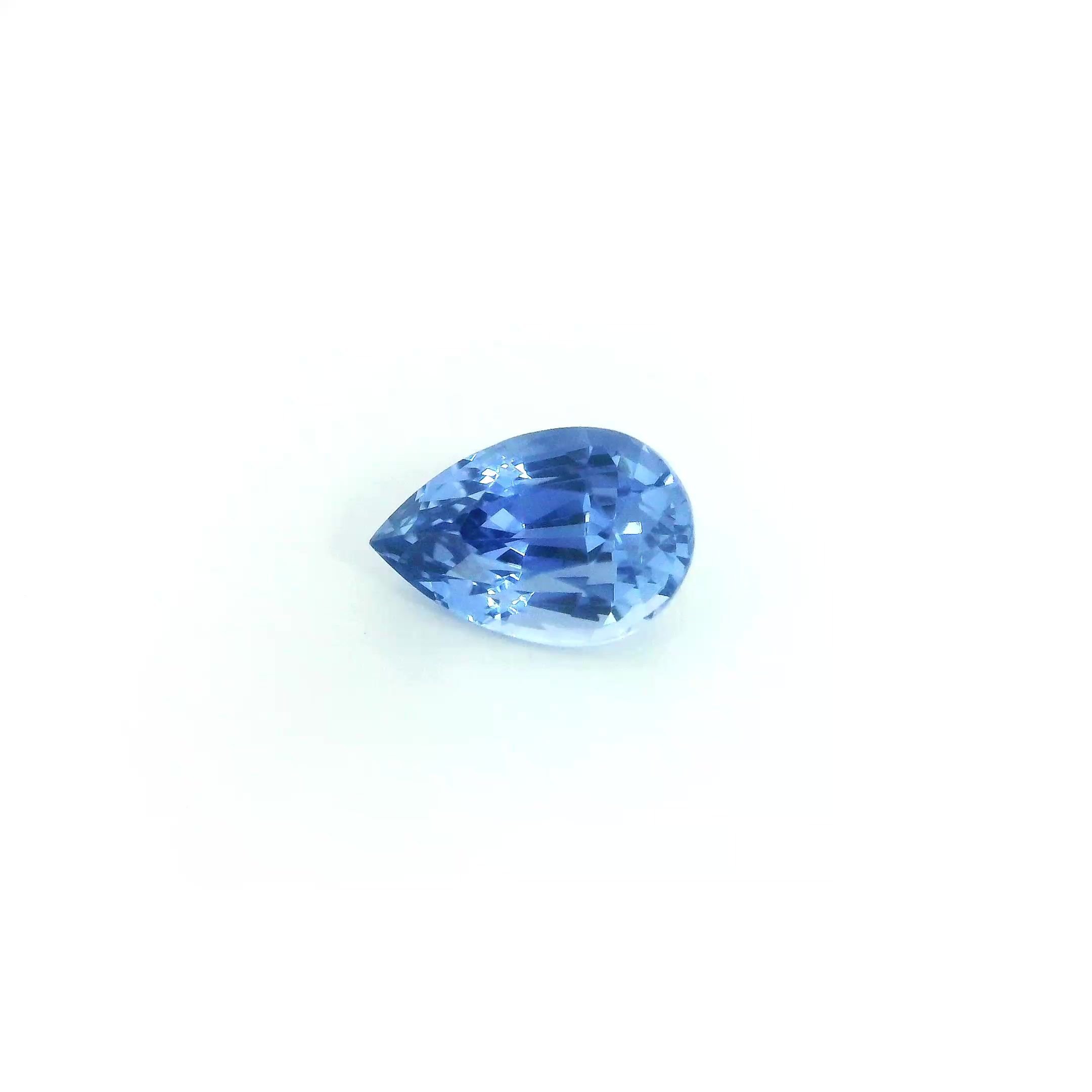 1.25 Carat Blue Pear Sapphire
