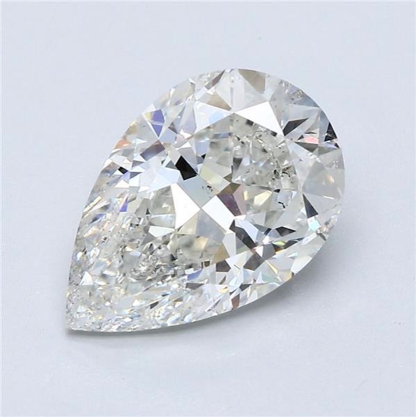 3.69ct H SI2 Very Good Cut Pear Diamond