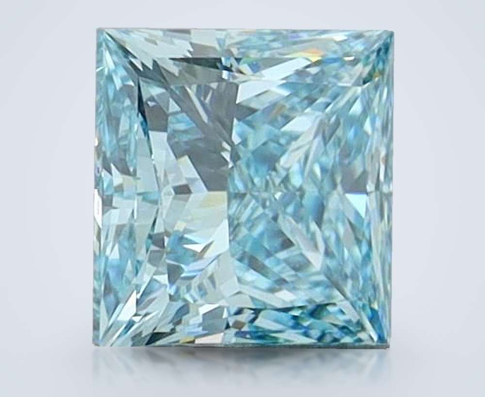 1.37 Ct. Fancy Intense Blue Princess Lab Diamond