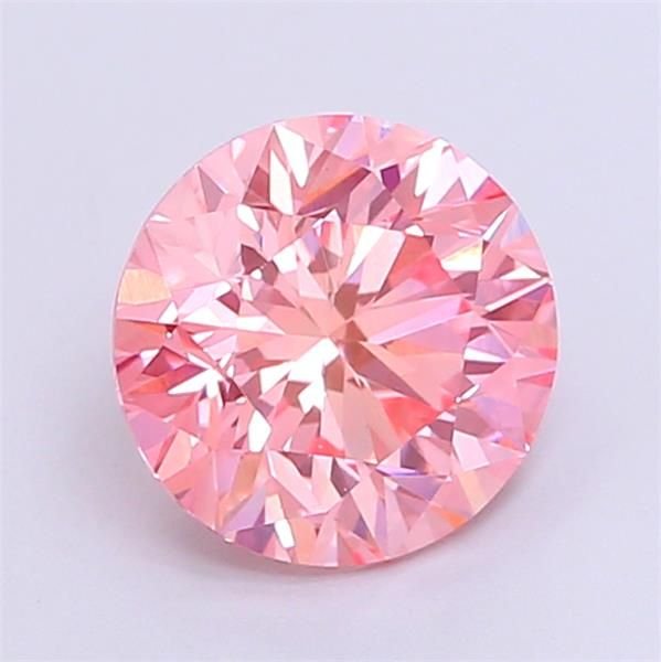 1.57 Ct. Fancy Vivid Pink Round Lab Diamond