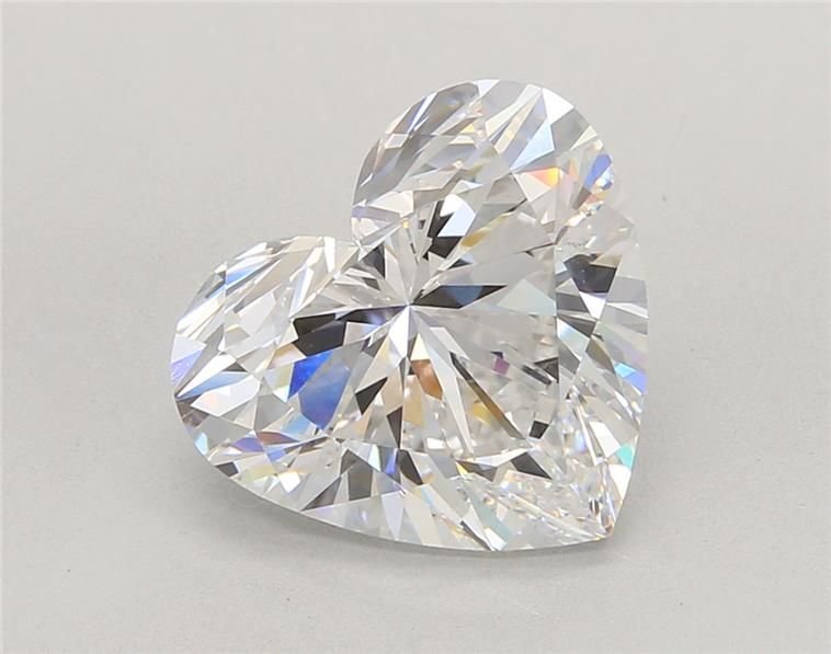 5.05ct D VVS2 Rare Carat Ideal Cut Heart Lab Grown Diamond