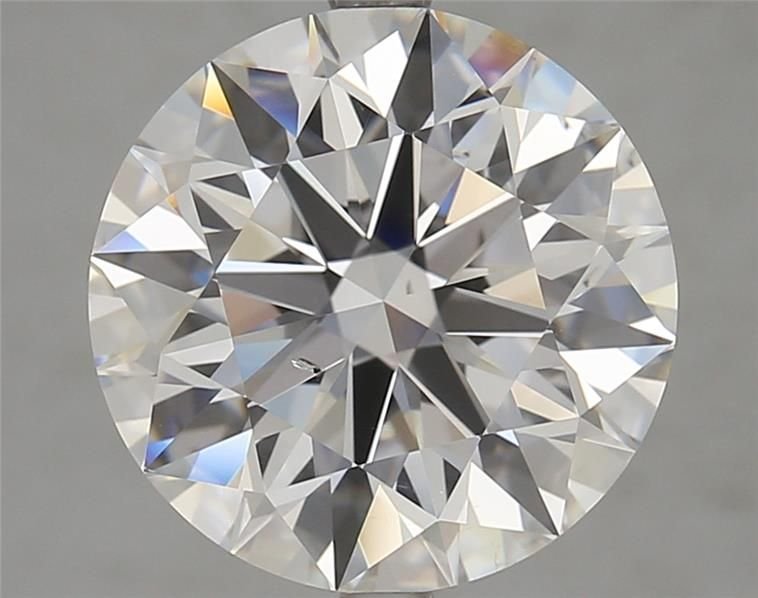 6.03ct F SI1 Rare Carat Ideal Cut Round Diamond