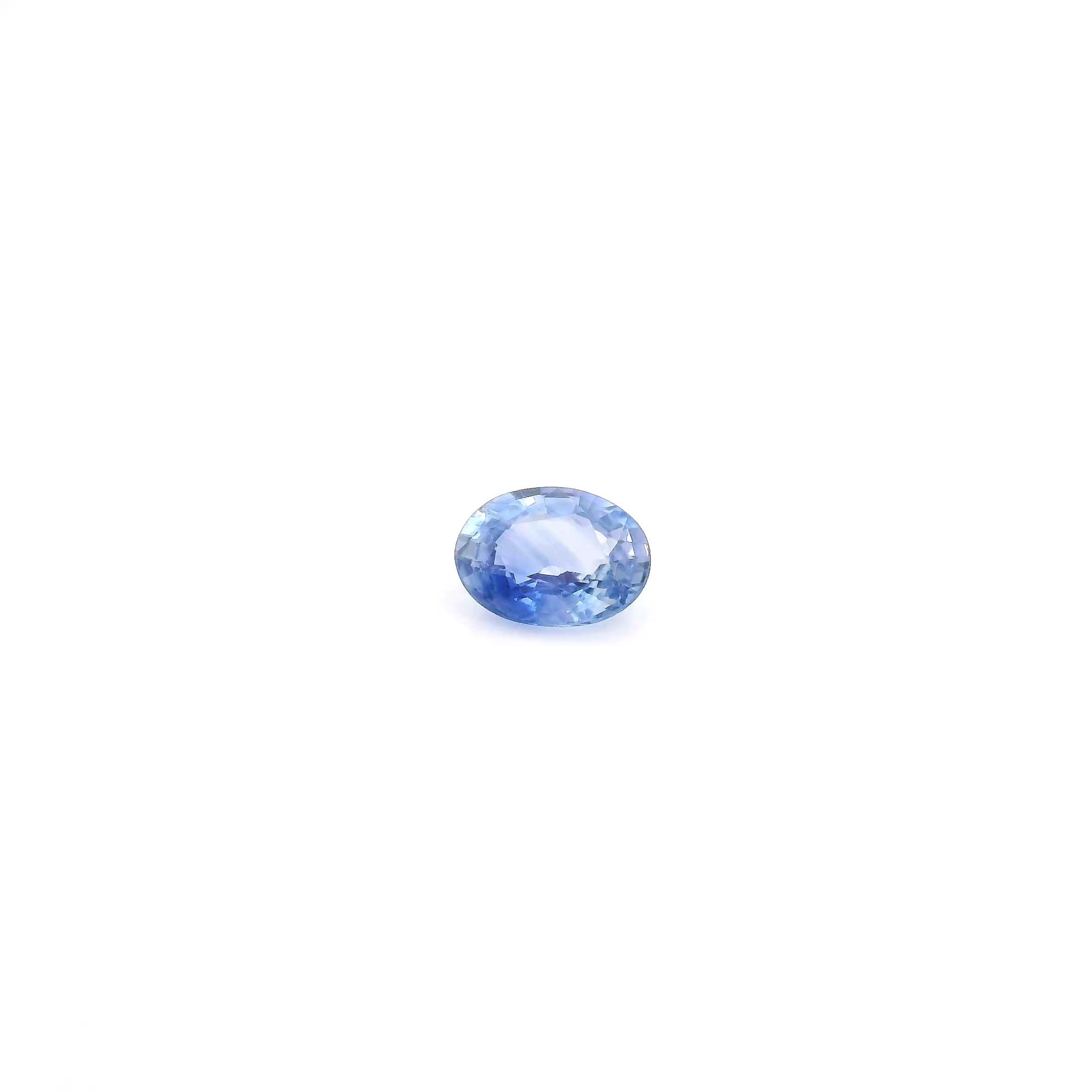0.91 Carat Light Blue Oval Sapphire