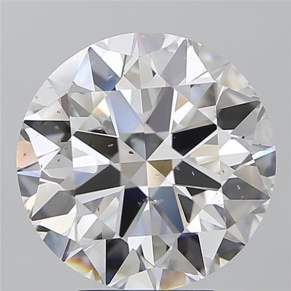 5.01ct F SI2 Rare Carat Ideal Cut Round Diamond