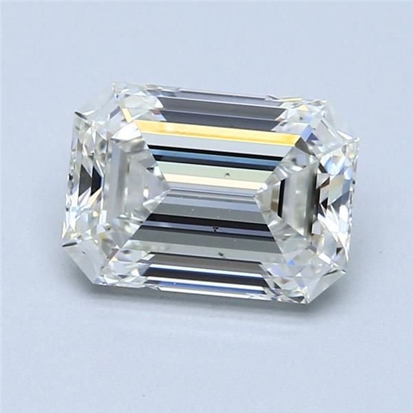 2.54ct H VS2 Rare Carat Ideal Cut Emerald Diamond