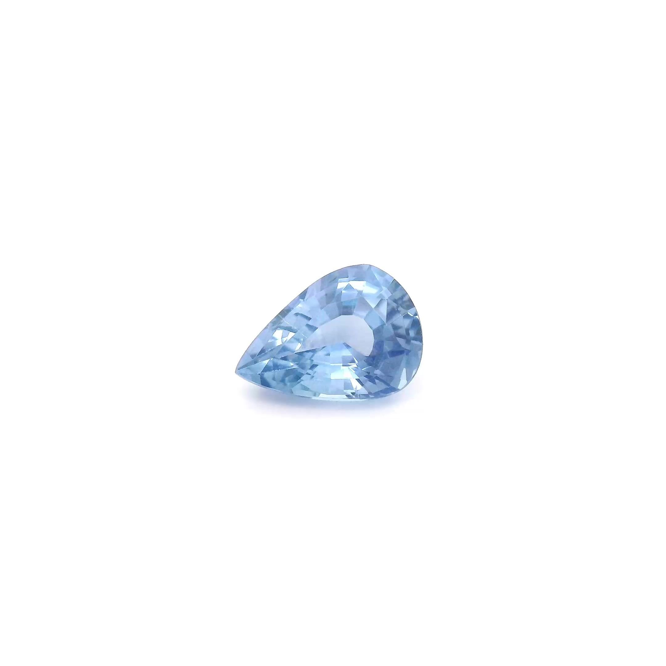 0.92 Carat Blue Pear Sapphire