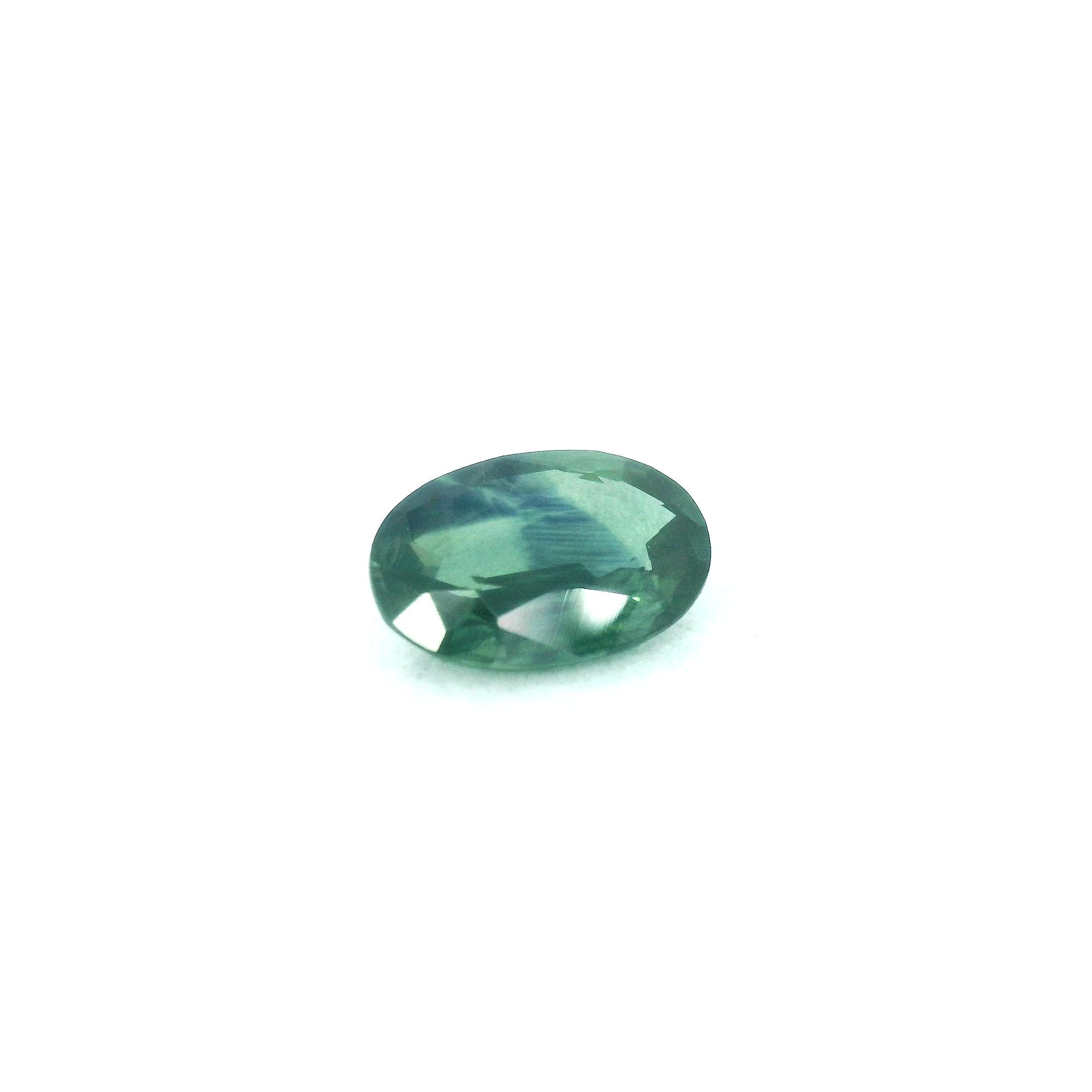 0.95 Carat Green Oval Sapphire