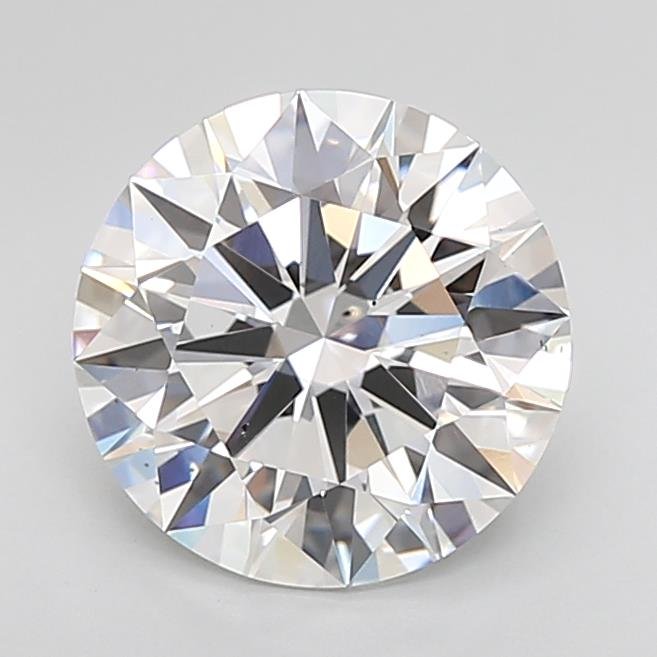 3.08ct D VS2 Rare Carat Ideal Cut Round Lab Grown Diamond