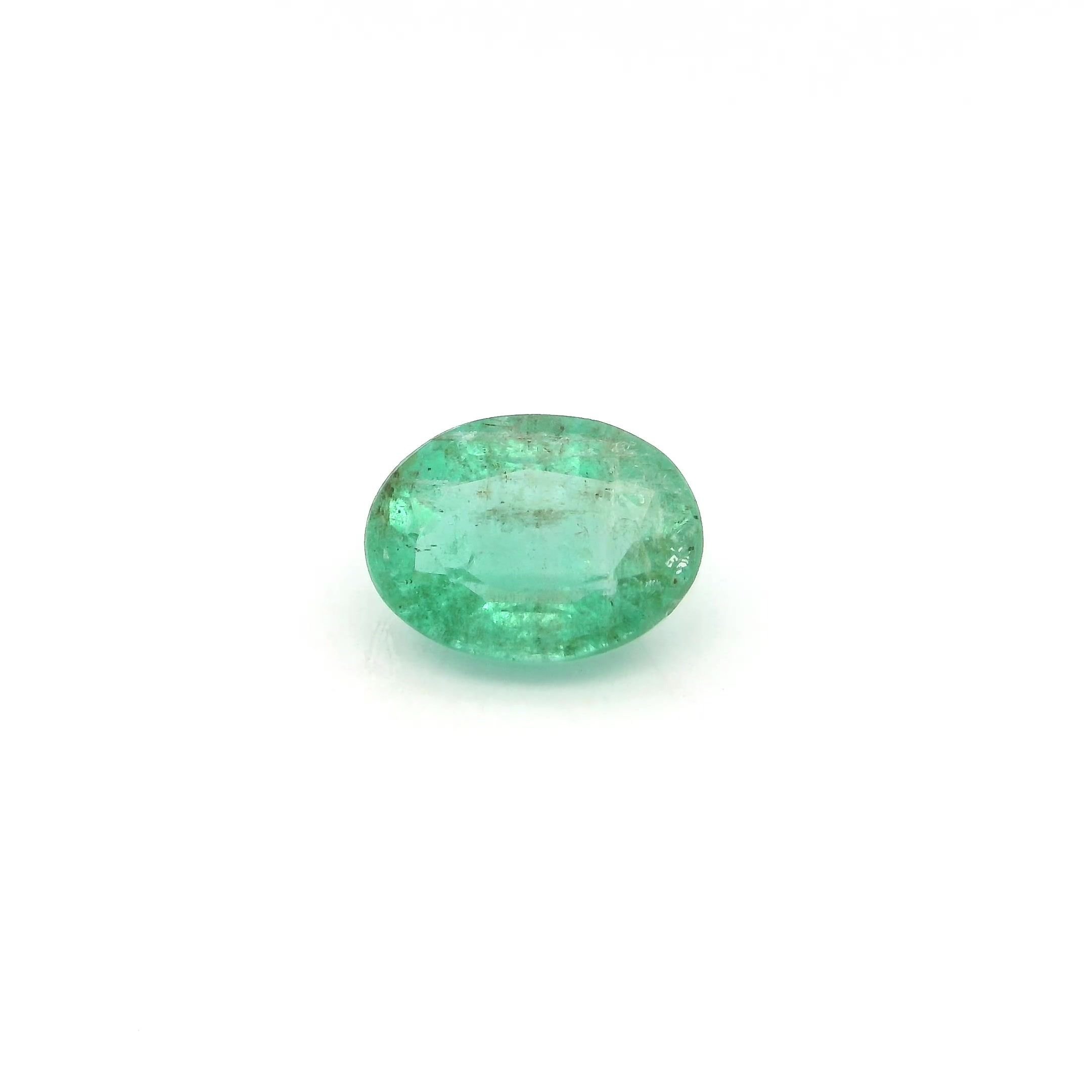 1.25 Carat Green Oval Emerald