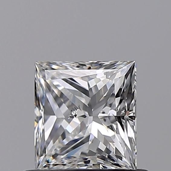 0.66ct D SI2 Rare Carat Ideal Cut Princess Diamond