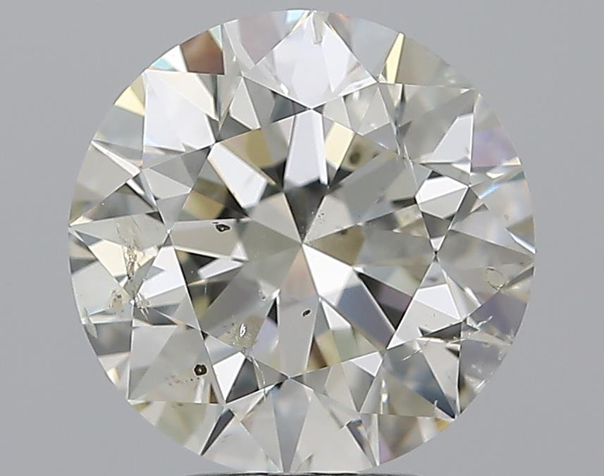 4.01ct I SI2 Rare Carat Ideal Cut Round Diamond