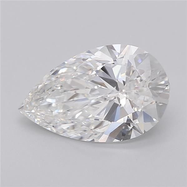 3.06ct F VVS2 Rare Carat Ideal Cut Pear Lab Grown Diamond