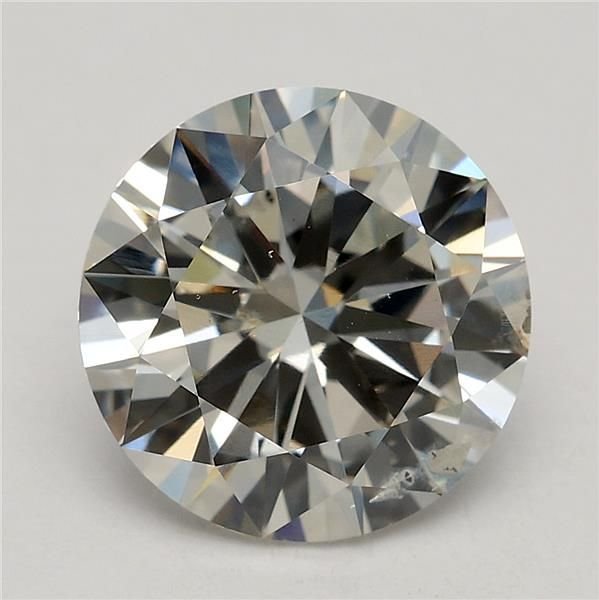 2.70ct J SI2 Excellent Cut Round Lab Grown Diamond