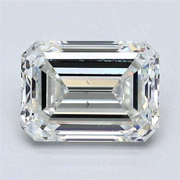 1.70ct I SI1 Rare Carat Ideal Cut Emerald Diamond