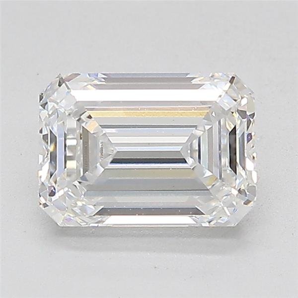 1.56ct E VVS2 Rare Carat Ideal Cut Emerald Lab Grown Diamond