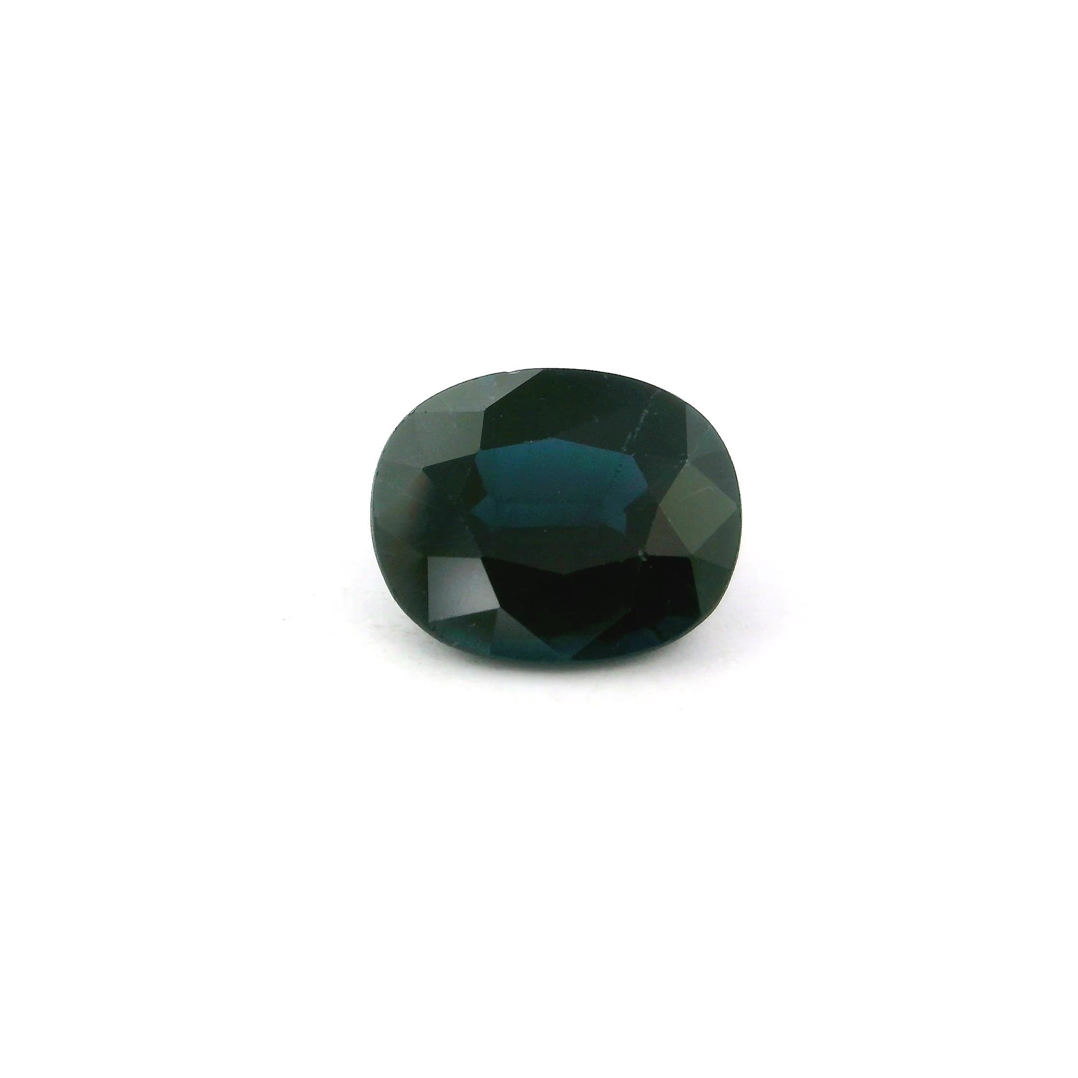 2.20 Carat Dark Blue Oval Sapphire