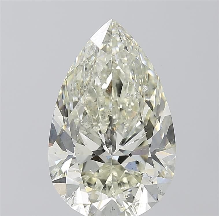 5.01ct K SI1 Rare Carat Ideal Cut Pear Diamond
