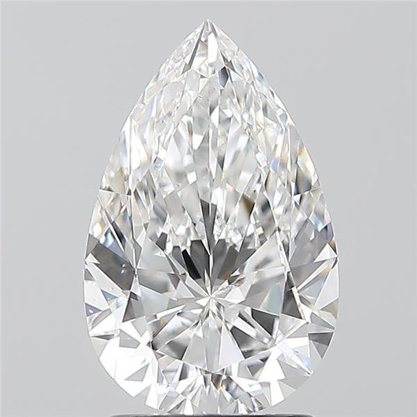 2.01ct E SI1 Rare Carat Ideal Cut Pear Diamond