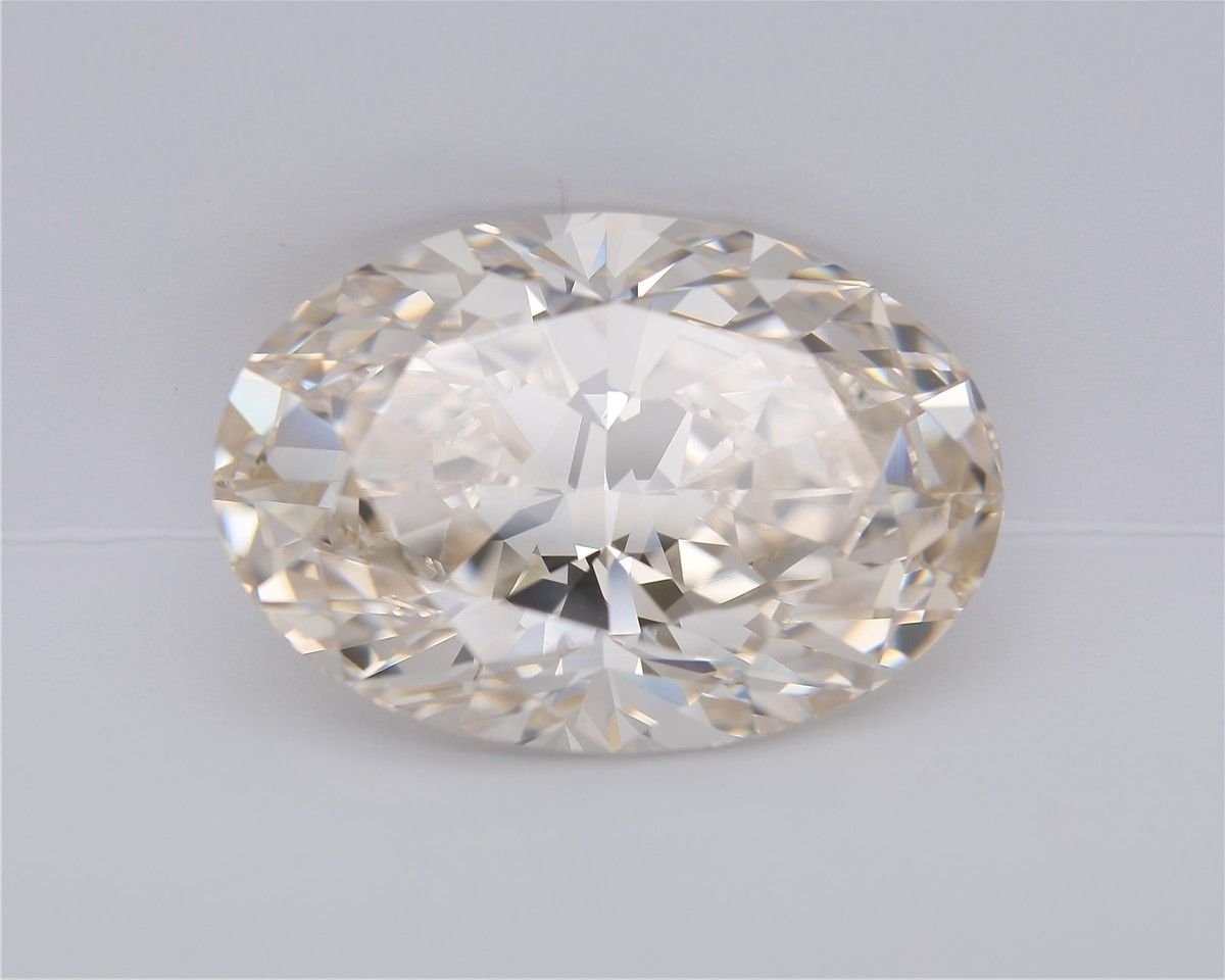 25.62ct J VVS2 Rare Carat Ideal Cut Oval Diamond