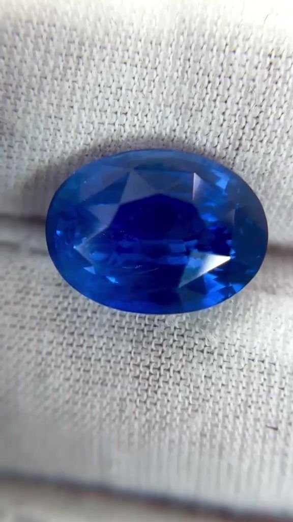 12.03 Carat Blue Oval Sapphire