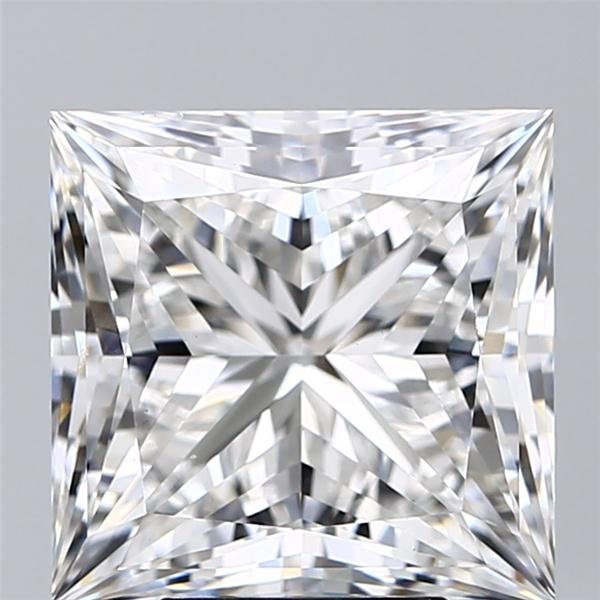 6.54ct F VVS2 Rare Carat Ideal Cut Princess Lab Grown Diamond