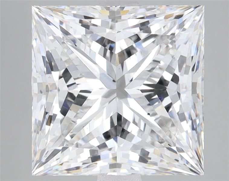 5.11ct F VS2 Rare Carat Ideal Cut Princess Lab Grown Diamond