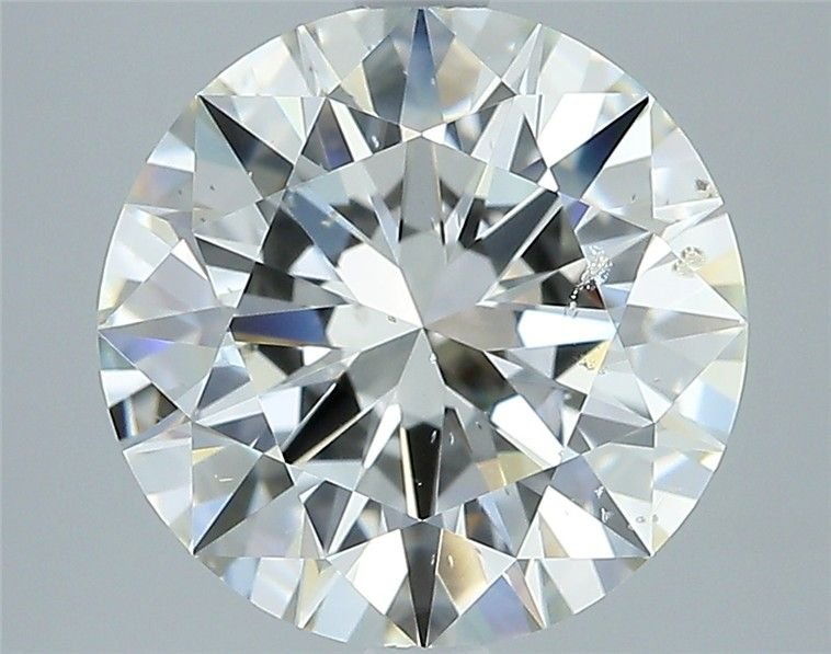 3.01ct I SI2 Rare Carat Ideal Cut Round Diamond