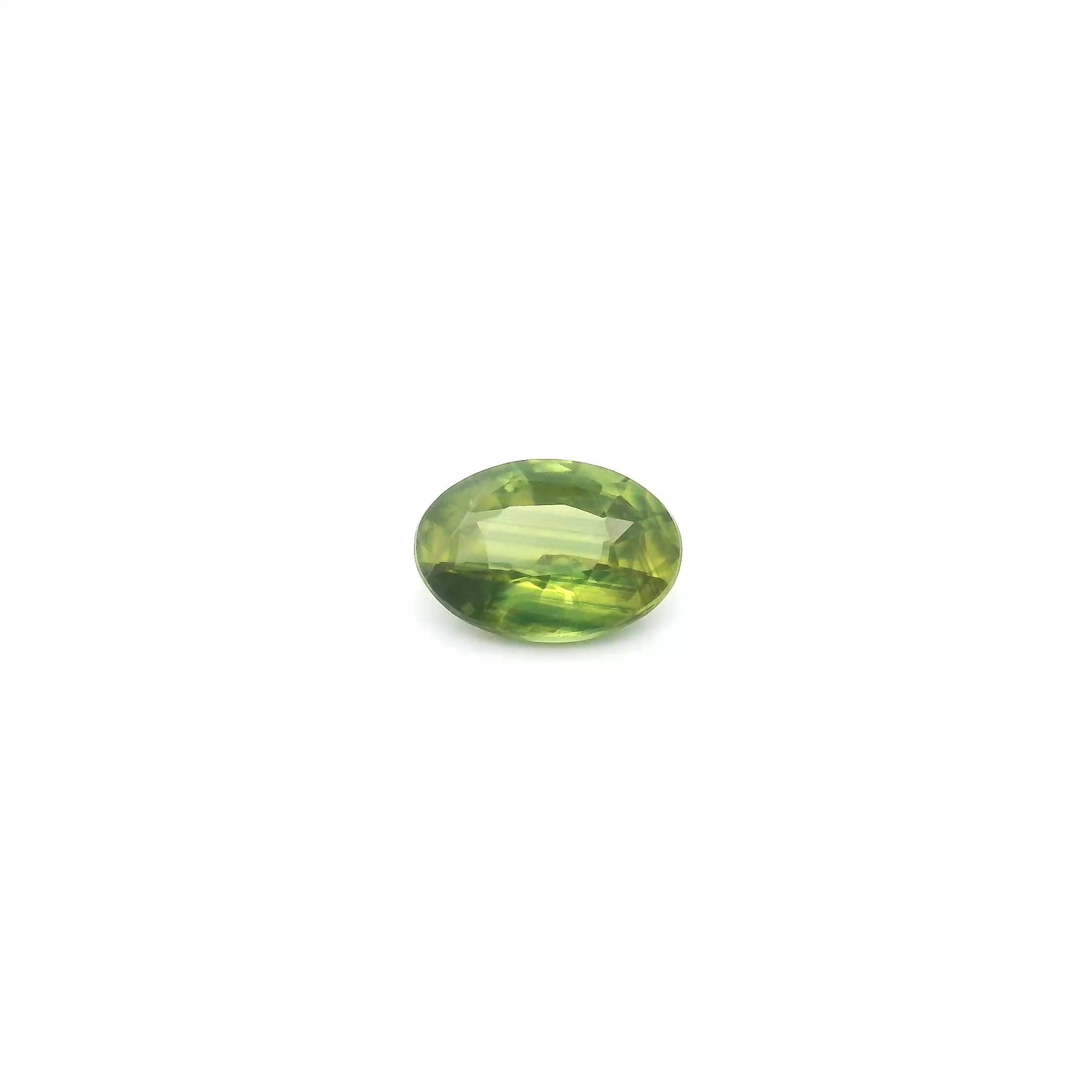 0.64 Carat Green Oval Sapphire