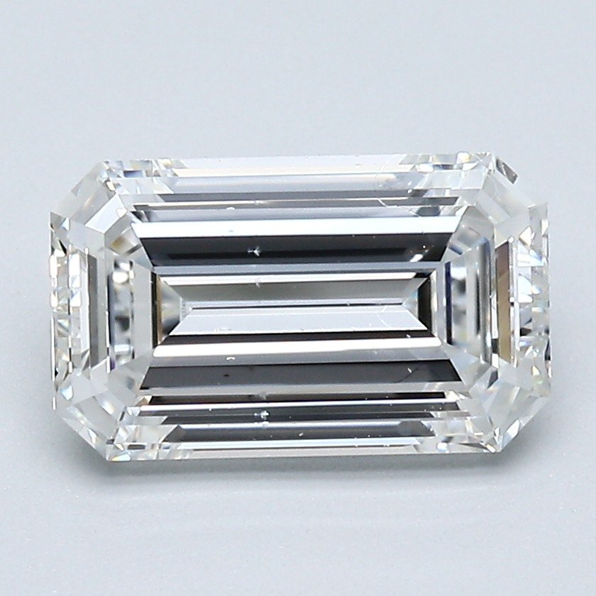 2.02ct G SI1 Rare Carat Ideal Cut Emerald Diamond