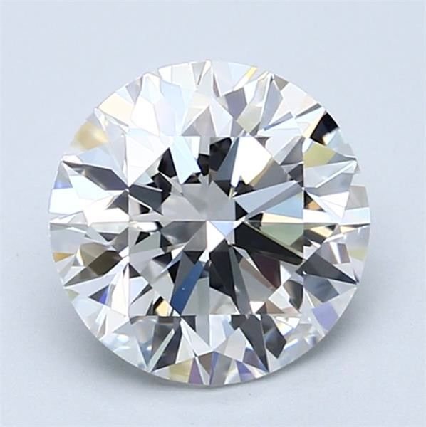 2.09ct F VS2 Rare Carat Ideal Cut Round Diamond