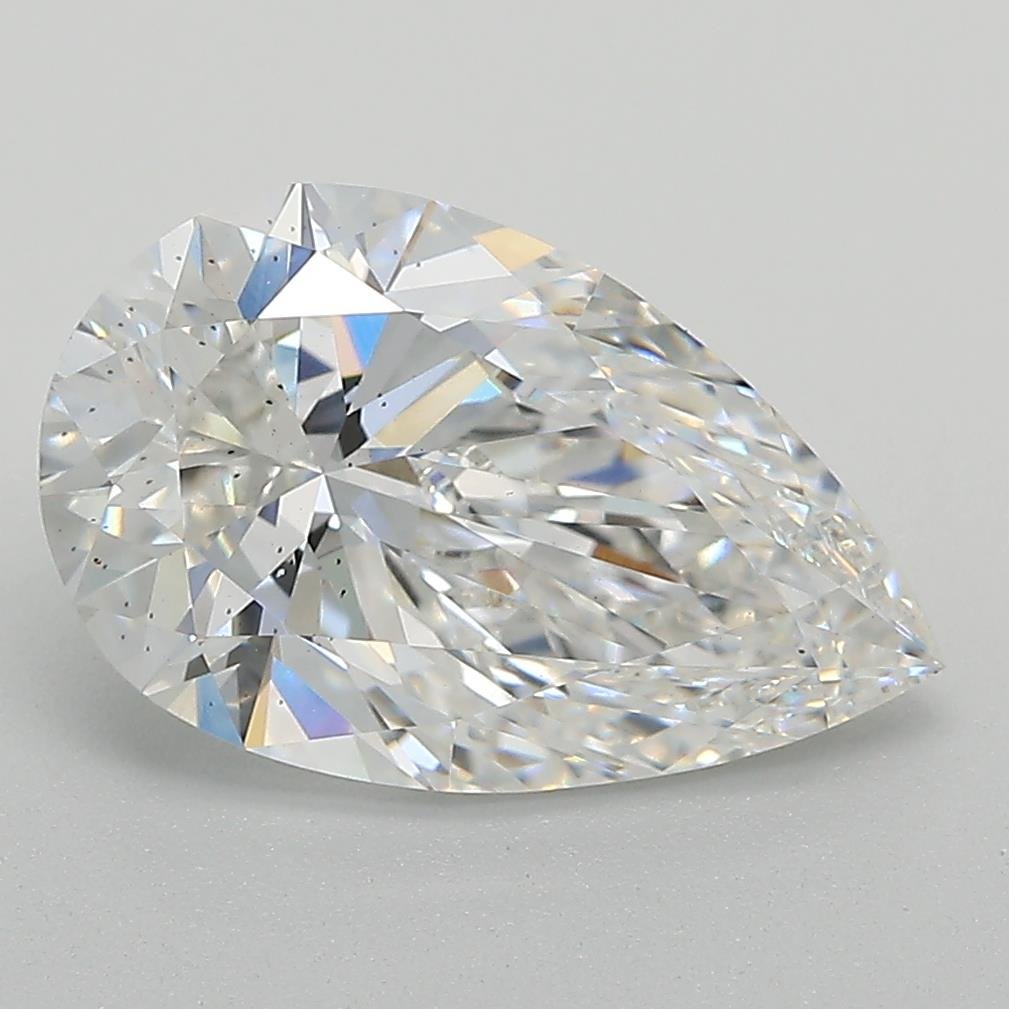 2.87ct E SI1 Rare Carat Ideal Cut Pear Lab Grown Diamond