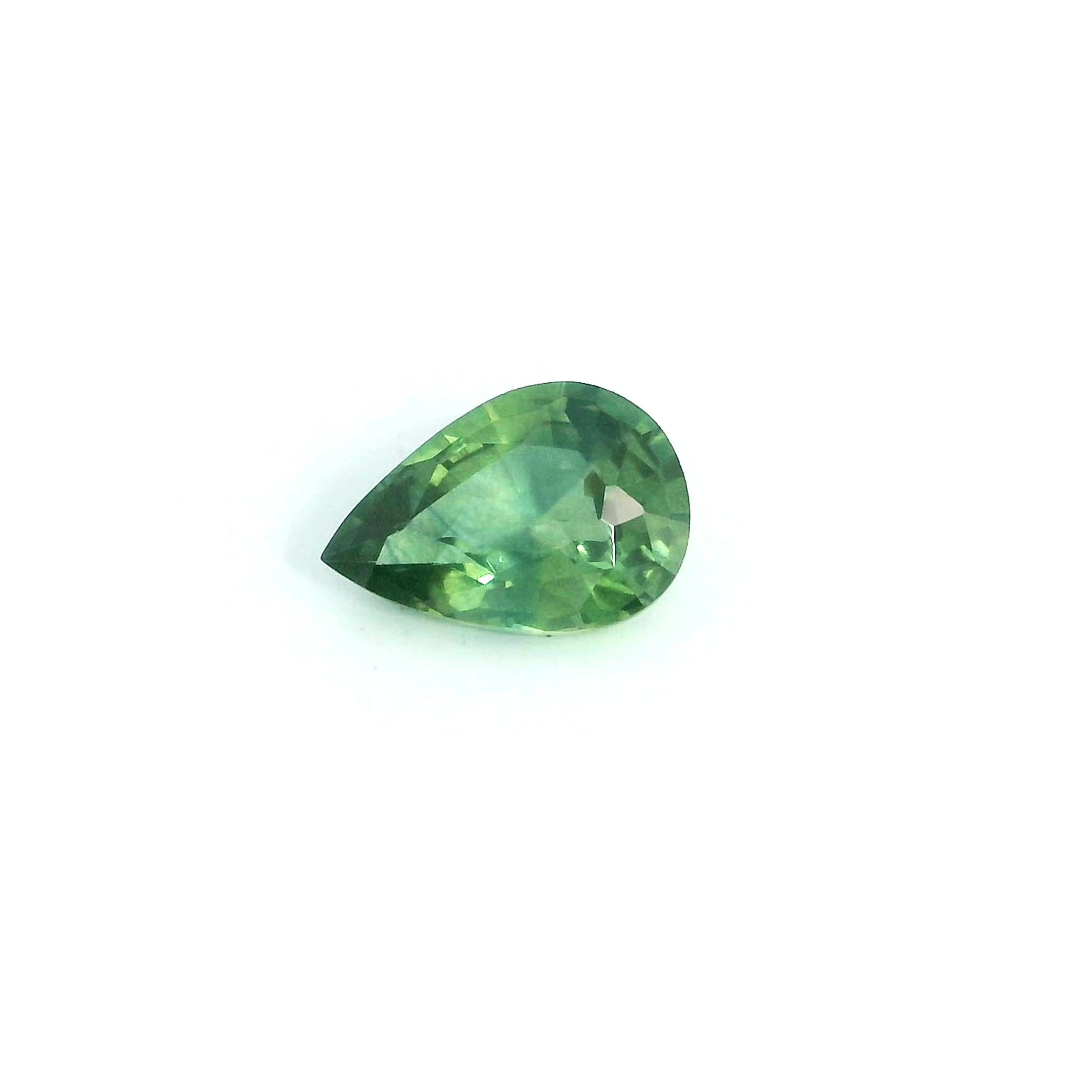 0.62 Carat Green Pear Sapphire